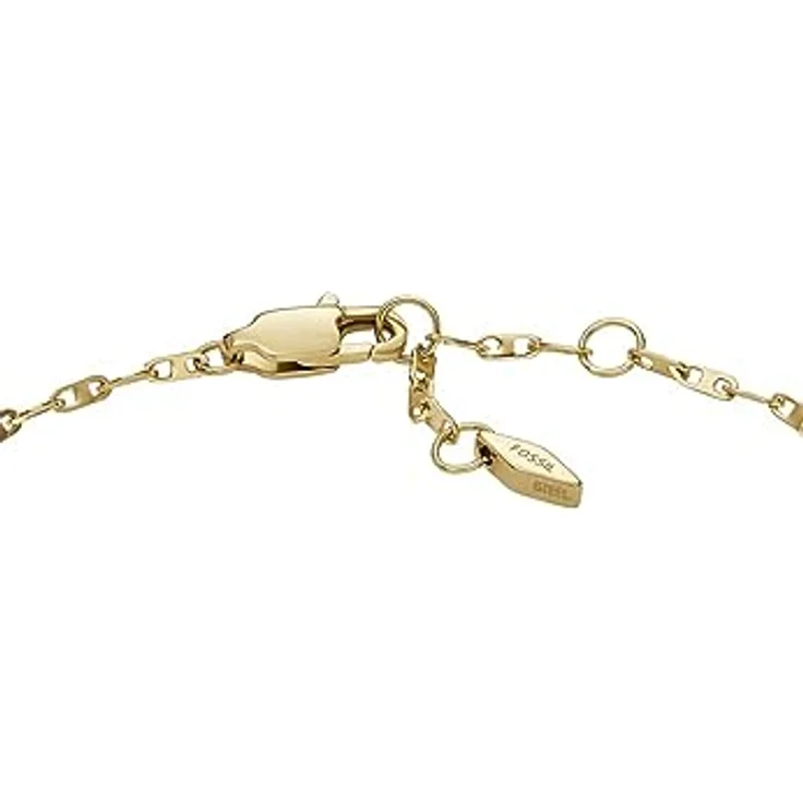 Fossil Damen Edelstahl Kettenarmband mit Karabinerverschluss, goldfarben, 190mm Länge, poliertes Finish – Bild 4
