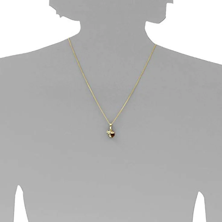 Ostsee-Schmuck Marienkäfer Anhänger aus Silber 925, vergoldet mit cognacfarbenem Bernstein, Kettenanhänger – Bild 4