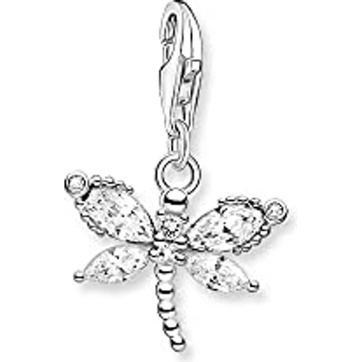 Thomas Sabo Charm-Anhänger Liebelle mit weißen Steinen, 925 Sterlingsilber, Charm Club 1872-051-14 – Bild 1