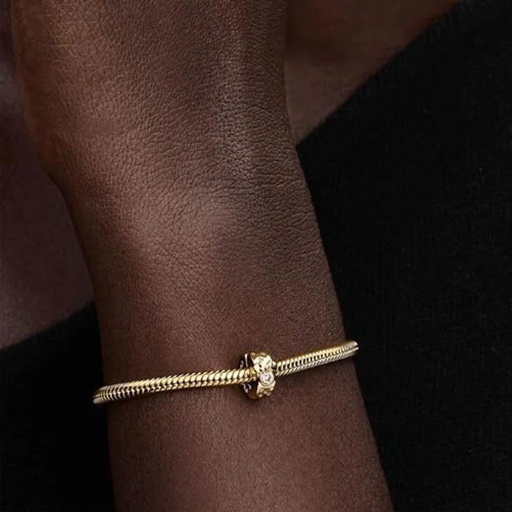 PANDORA Moments Disney Micky & Minnie Maus Clip-Charm, 14K vergoldet mit Zirkonia, kompatibel mit Moments, 764130C01 – Bild 4