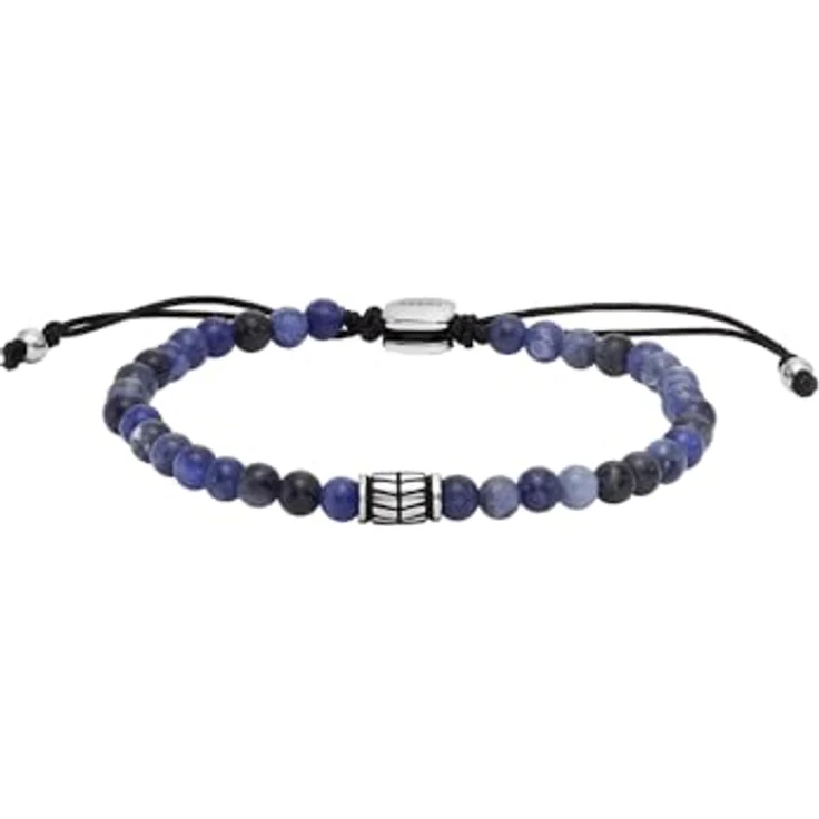 FOSSIL Armband für Männer, Silbernes Edelstahlarmband, Länge 250mm, Breite 4mm, JF04414040, mit Schiebereglerverschluss – Bild 4
