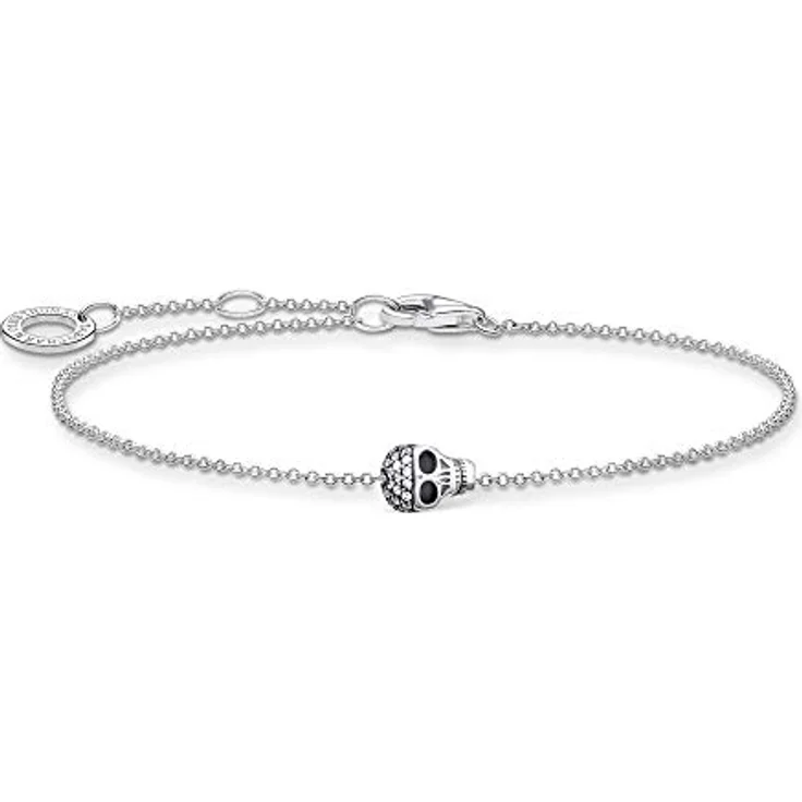 THOMAS SABO Armband Totenkopf, 925 Sterlingsilber, Länge 16-19 cm