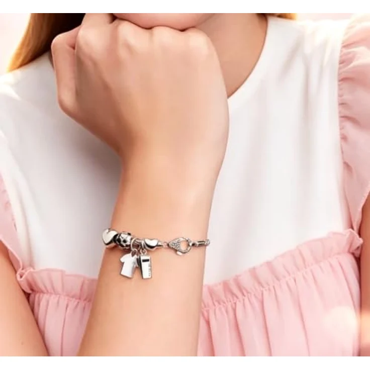 WEIMU Golden Charms 925 Sterling Silber Charm, Pfeife für Armband & Halskette, hypoallergen, 1,3 g – Bild 3