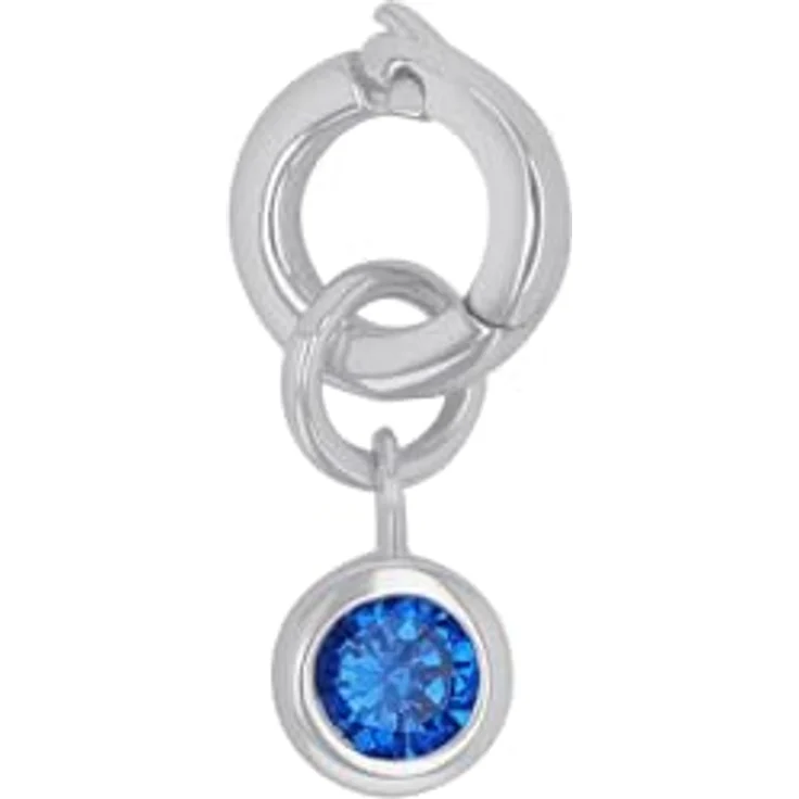 Amor Charm "Januar" 925 Sterling Silber Damen Charms mit Zirkonia, 1,5 cm, Geschenkbox – Bild 2