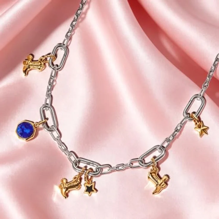 WEIMU Golden Charms 925 Sterling Silber Charm für Armband & Halskette, goldene Stiefel, hypoallergen und nickelfrei, ca. 8,8 mm x 4,6 mm – Bild 4