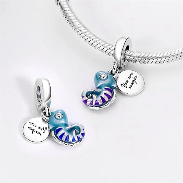 TINSLO Charm Anhänger Damen 925 Sterling Silber mit Zirkonia-Steinen, kompatibel mit Pandora Armbändern und europäischen Halsketten – Bild 2