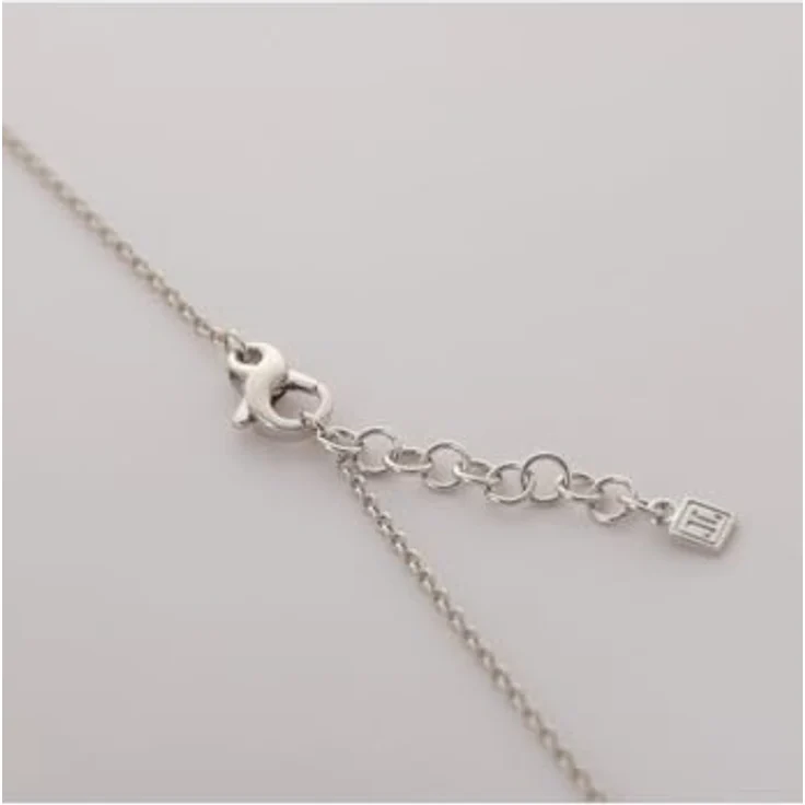JETTE Damen-Halskette, 925er recyceltes Silber mit Herz-Zirkonia, rhodiniert, One Size – Bild 2