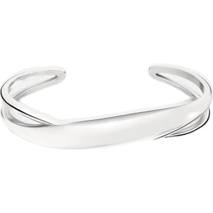 LIEBESKIND Armband LJ-1434-B-64, Armreif aus poliertem Edelstahl, Ø 6,4 cm, silber – Bild 1