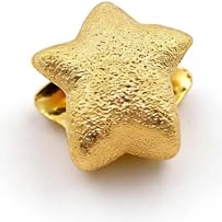 Anduonie Charms Silber 925 Charm Gold Stopper Beads Anhänger für Armbänder, Roter Stern Charm Anhänger, kompatibel mit europäischen Armbändern und Halsketten für Frauen – Bild 1
