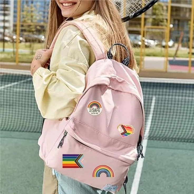VVQWCY 4 Stück Pride Pins, LGBT Anstecker in Regenbogenfarben, langlebige Broschen für Rucksäcke und Hüte – Bild 5