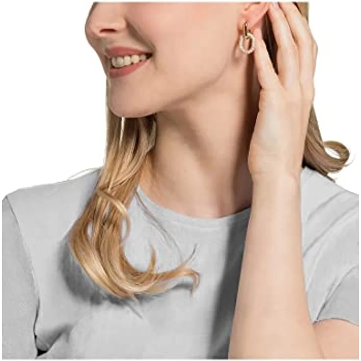 JETTE Creolen LIQUID 88336542, Ohrschmuck mit Zirkonia, in Silber, Gelbgold und Roségold – Bild 6