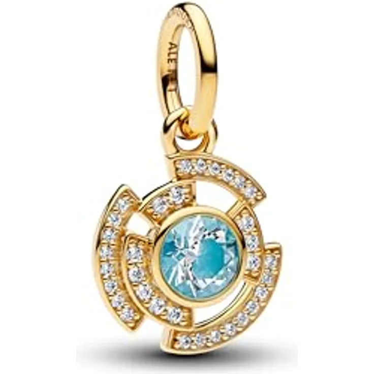 PANDORA Moments Marvel Iron Man Arc Reaktor Charm-Anhänger, 14K vergoldet mit Zirkonia und leuchtender Emaille, kompatibel mit ME und Moments, 764216C01