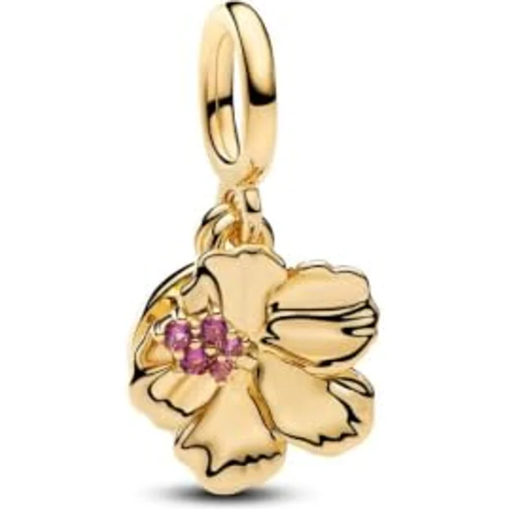 WEIMU Golden Charms 925 Sterling Silber Charm, Gelbe Blumen, hypoallergen für Armband & Halskette, Schmuck Geschenk für Damen
