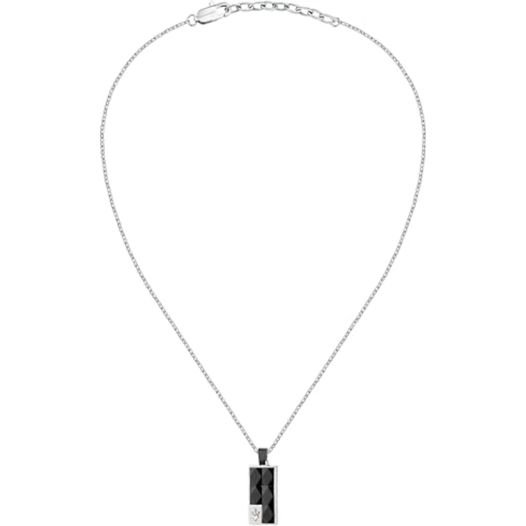 Maserati Herrenhalskette JM423ATZ27, aus Stahl und Keramik, Schwarz IP mit Roségold IP, 45 + 5 cm, Karabiner-Verschluss – Bild 2