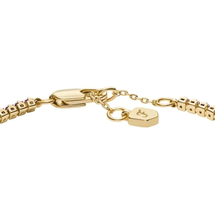 Fossil Ellis Damen Armband, goldfarbenes Messing mit poliertem Finish und Karabinerverschluss, 165 mm Länge – Bild 4
