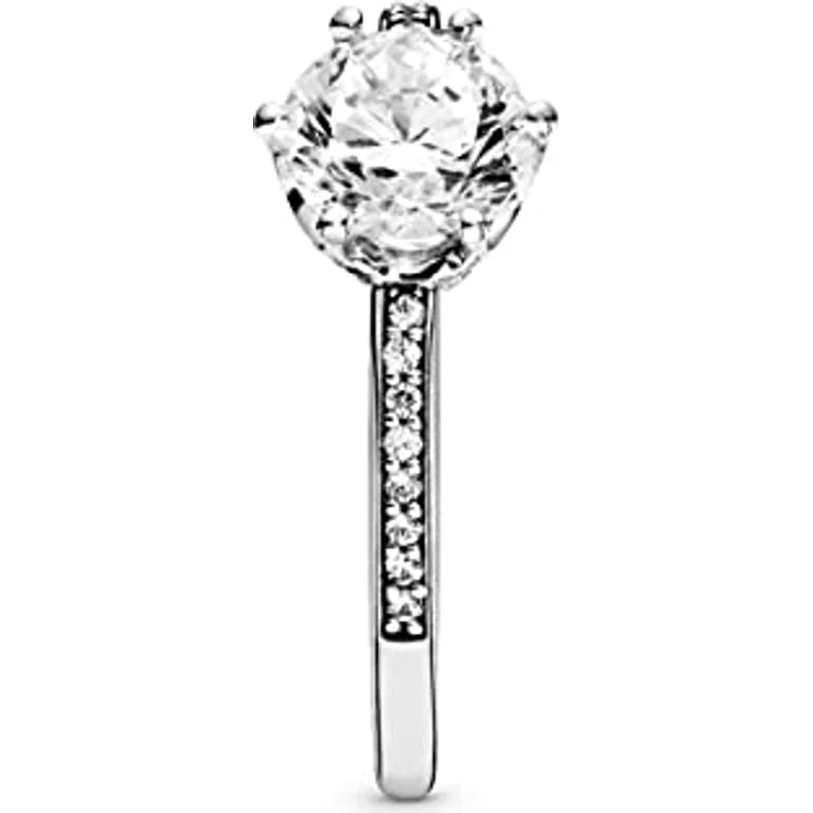 Pandora 198289CZ Damen-Ring Clear Sparkling Crown, 925er Sterlingsilber mit Zirkonia, Ringgröße 54/17,2 – Bild 4