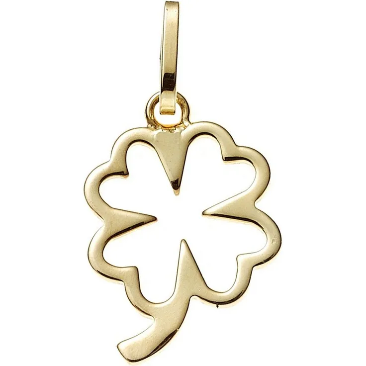 JOBO Kettenanhänger Kleeblatt, 333 Gelbgold, 11,2 mm hoch, 9,8 mm breit