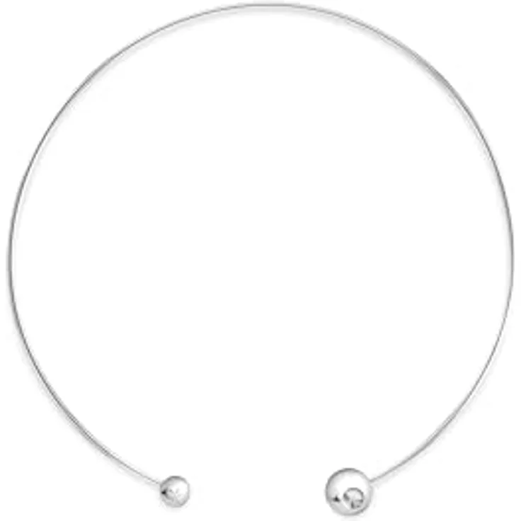 Calvin Klein Offenes Halsband SCULPTURAL BUBBLES aus Edelstahl, 12,7 cm, glänzendes Finish, auch in Gold erhältlich