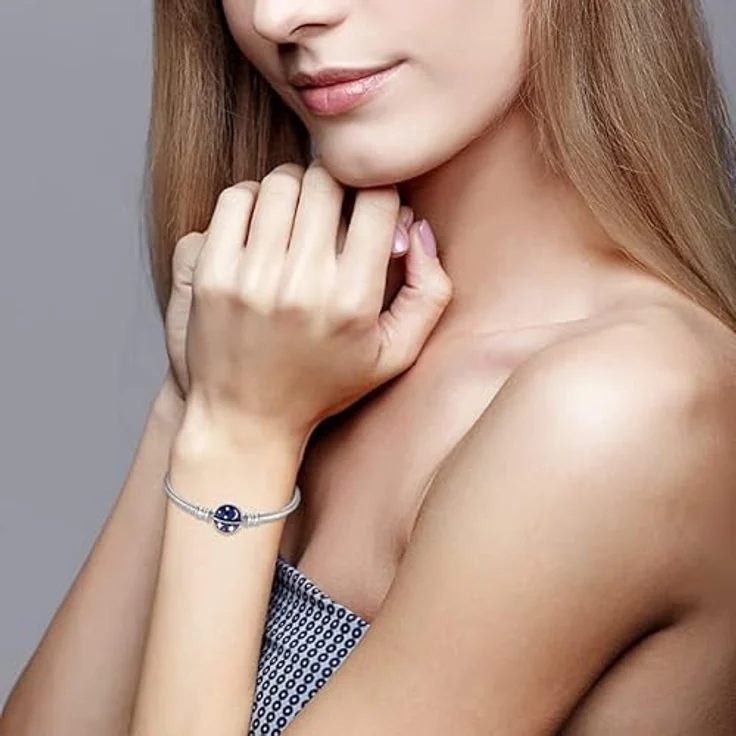 TINSLO Damen Armband 925 Sterling Silber, Herzverschluss Schlangen Gliederarmband für empfindliche Haut, perfektes Geschenk für Frauen und Mädchen – Bild 5