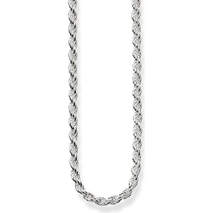 THOMAS SABO Kordelkette aus 925 Sterling Silber, Damen-Halskette mit Karabinerverschluss, vielseitig kombinierbar