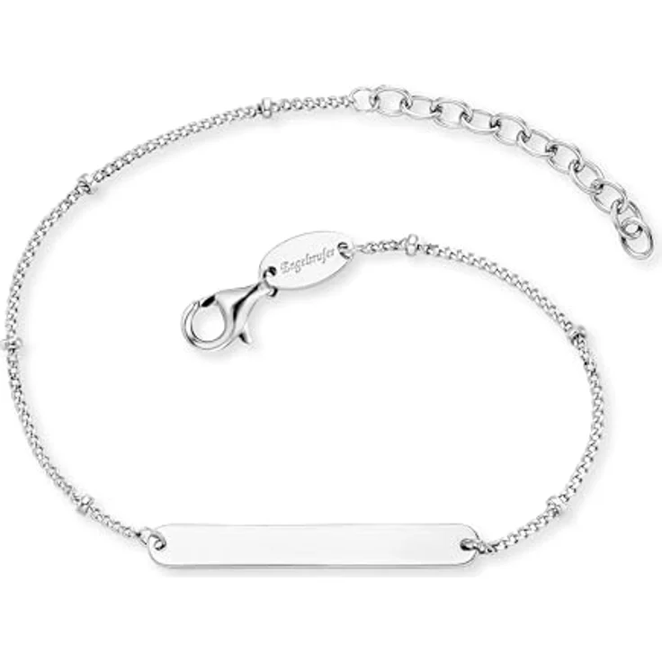 Engelsrufer Damen ID-Armband aus Sterling Silber, längenverstellbar 17+3cm, mit Gravurmöglichkeit, nickelfrei, Karabinerverschluss – Bild 1