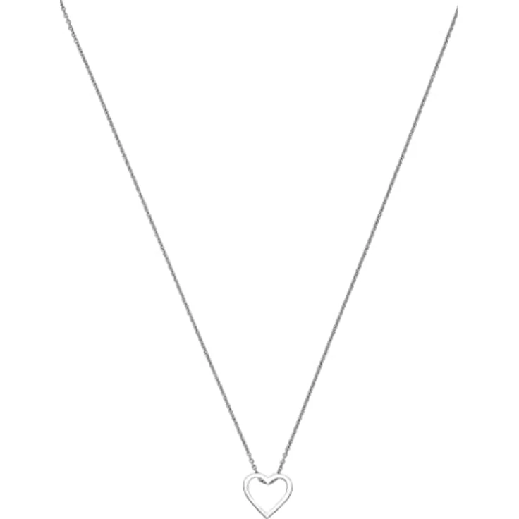 CHRIST Damen-Halskette 375er Weißgold, schlichtes Collier mit Anhänger, 45 cm Länge – Bild 2