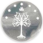 ABYstyle - Der Herr der Ringe Anstecknadel Baum, weiß, hochwertiges Metall, Silber, 3 cm x 2,6 cm, offizielles Lizenzprodukt