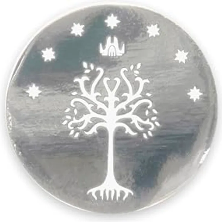 ABYstyle - Der Herr der Ringe Anstecknadel Baum, weiß, hochwertiges Metall, Silber, 3 cm x 2,6 cm, offizielles Lizenzprodukt