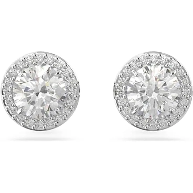 Swarovski Constella, Damen-Ohrringe mit klaren Kristallen, rhodiniertes Metall, Einheitsgröße, Zirkonia