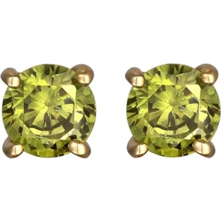 Kuzzoi Herren Ohrringe Ohrstecker Rund (6 mm) mit grünen Zirkonia aus 925 Sterling Silber, zeitloser Ohrschmuck für den Mann – Bild 2