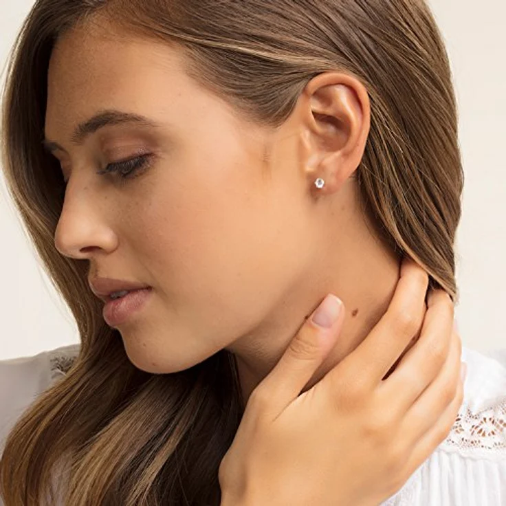 Thomas Sabo Ohrstecker Weißer Stein, 925 Sterling Silber, model H1964-051-14 – Bild 2