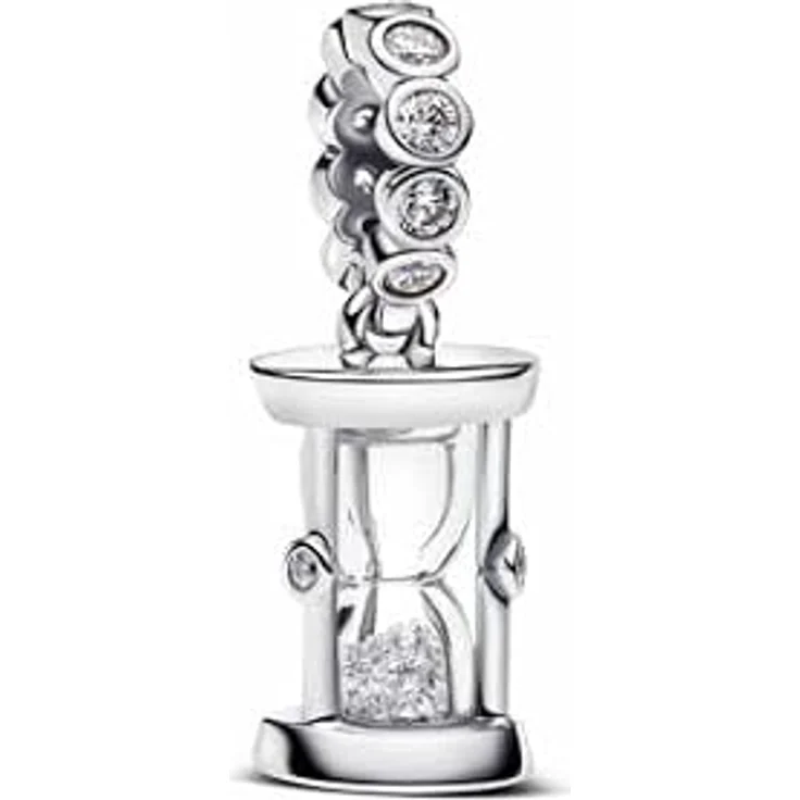 WEIMU Golden Charms 925 Sterling Silber Charm für Armband & Halskette, hypoallergen, Sandstreifen, 1,3 g, 8,8 mm x 4,6 mm – Bild 1