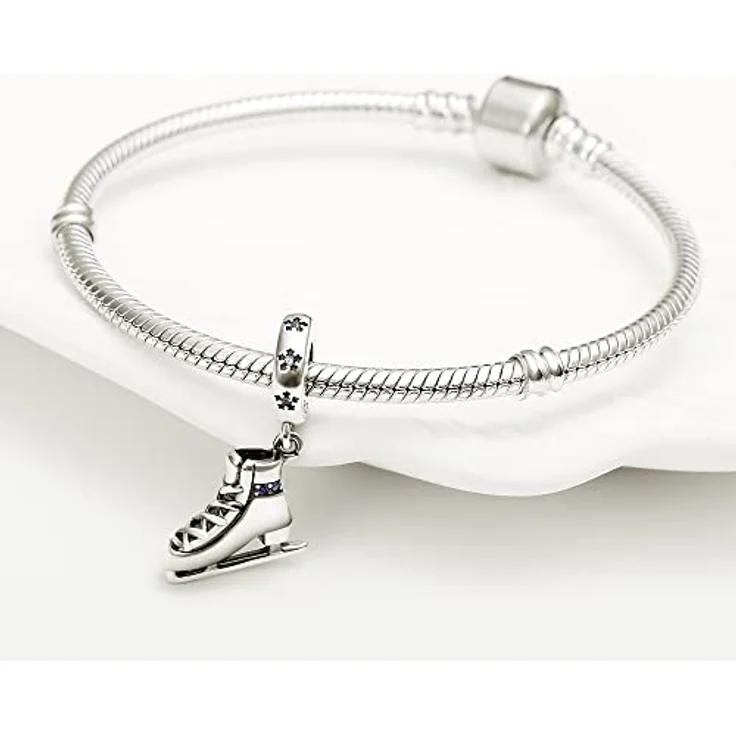 Pandach Damen Charm Anhänger 925 Sterling Silber mit Zirkonia, passend für europäische Armbänder und Halsketten – Bild 2