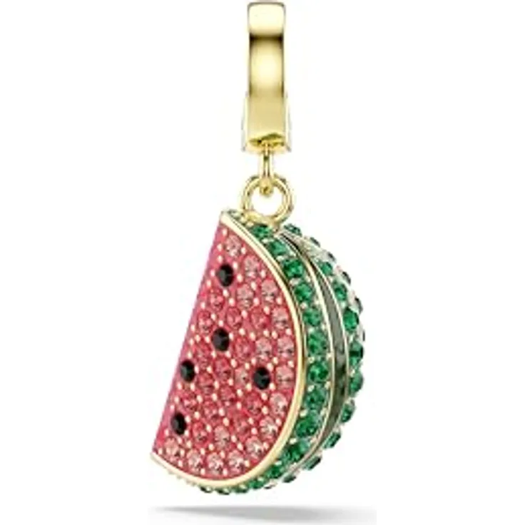 Swarovski Idyllia Charm, Mehrfarbige Wassermelone mit Goldlegierungsschicht und verschiedenen Schliffen