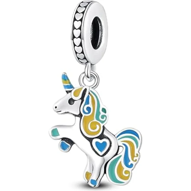 Pandach Charm Anhänger Damen, 925 Sterling Silber mit Zirkonia, kompatibel mit europäischen Armbändern und Halsketten, geeignet als Geschenk für Frauen und Mädchen