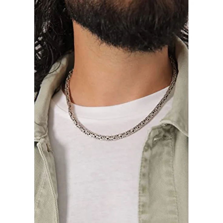 Kuzzoi massive 925 Sterling Silber Königskette Herren Halskette, Dicke 5mm, Länge 60 cm mit hochwertigem Karabinerverschluss, in Schmuckbox - 345053-060 – Bild 5