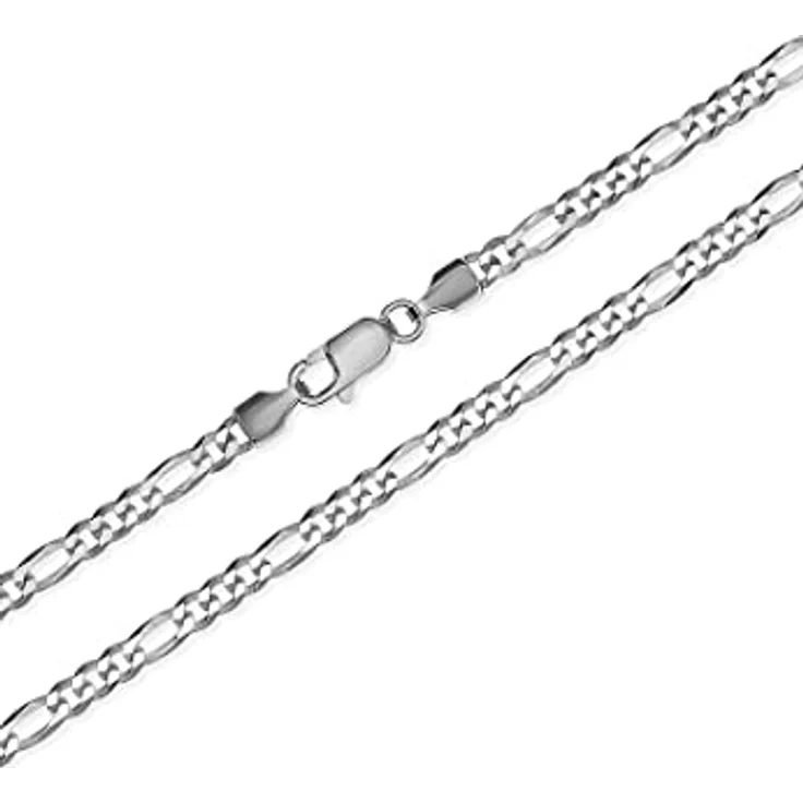 FAVS Unisex-Kette 925er Silber, 45 cm lang, stilvolles Collier in Geschenkbox – Bild 3