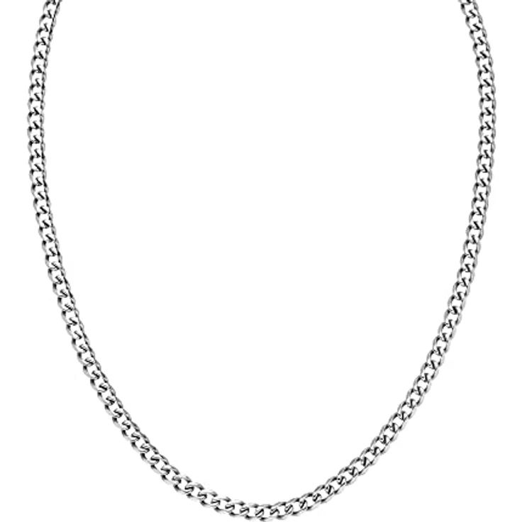 Purelei Spirit Five Halskette, wasserfeste Figaro-Panzerkette aus Edelstahl für Herren und Frauen, verstellbar 50-55 cm, Geschenkidee in Silber – Bild 2