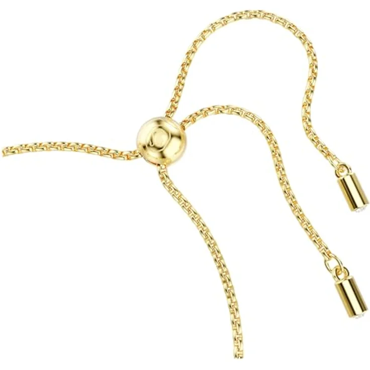 Swarovski Imber Tennis Armband, Vergoldetes Damenarmband mit Weißen Kristallen, 24 cm, Kugelschiebeverschluss – Bild 3