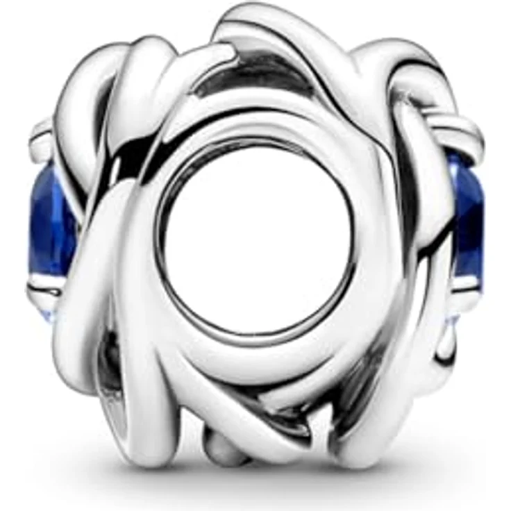 PANDORA September Geburtsstein Blauer Ewigkeitskreis Charm, Sterling-Silber mit tiefblauem Kristall, 790065C07 – Bild 3
