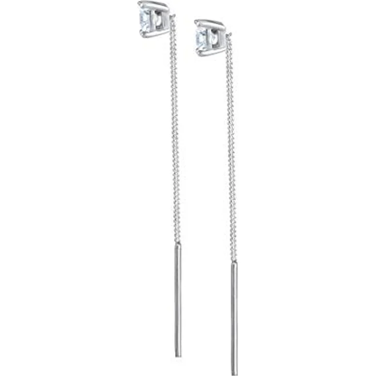 Elli Ohrhänger Stab Geo Minimal Pull-Through mit Zirkonia Kristall, 925 Sterling Silber – Bild 3