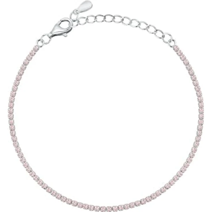 CHRIST Tennisarmband 89086353, pinke Zirkonia in 925er Silber mit Karabinerhakenverschluss – Bild 1