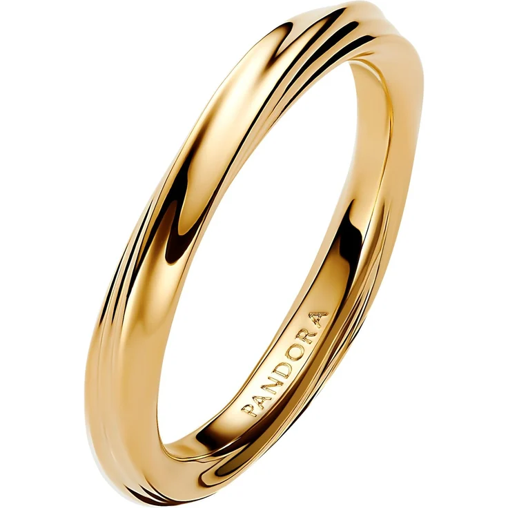 Pandora 163888C00 Damenring Gedreht, goldplattiert, 2,5 mm Ringschiene, aus der Essence Kollektion – Bild 1