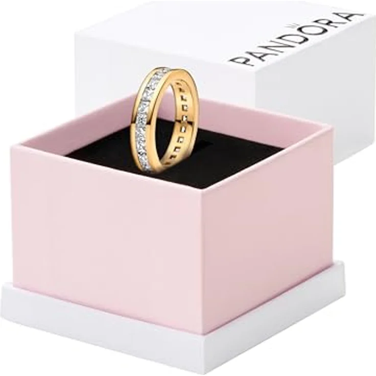PANDORA Damen-Ring Ewigkeit, Goldfarben, Zirkonia, Ringgröße 50/15,9 – Bild 2