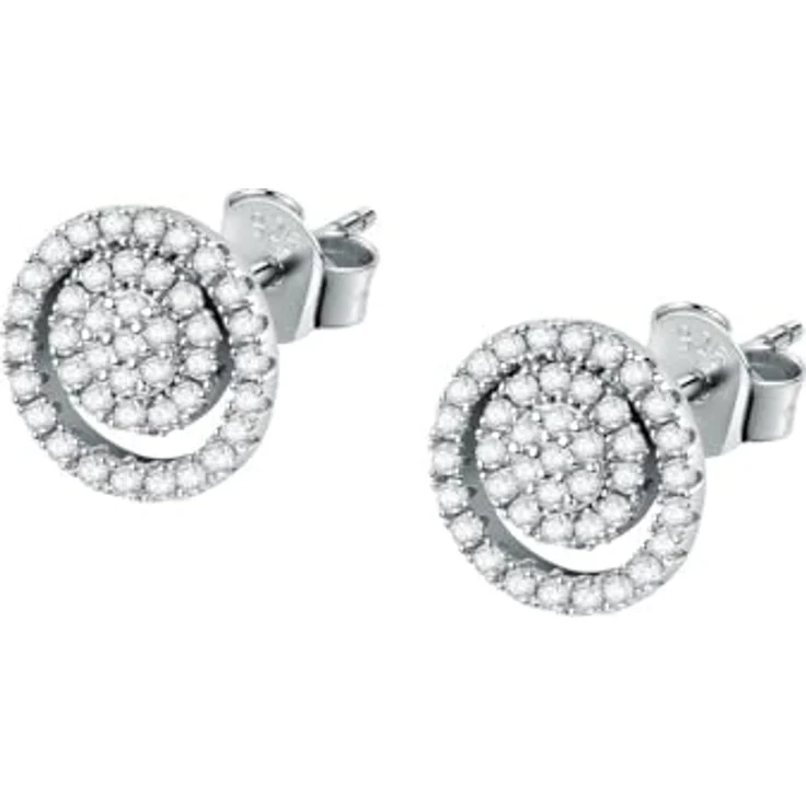 CHRIST Damen-Ohrstecker 925er Silber, recycelte Zirkonia, One Size, Silber – Bild 1