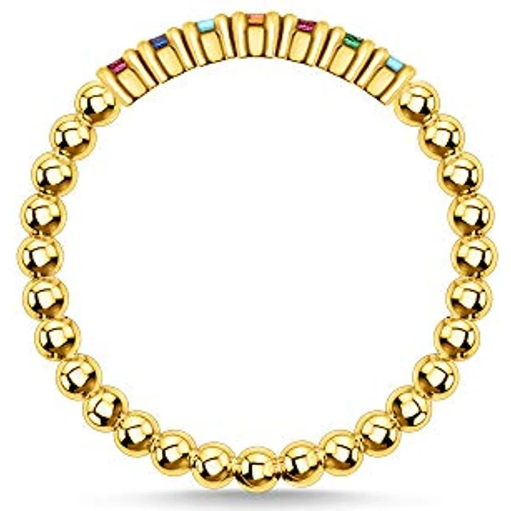 THOMAS SABO Fingerring Dots, 925 Silber mit Glas-Keramik Stein, Korund und Zirkonia (synth) – Bild 2