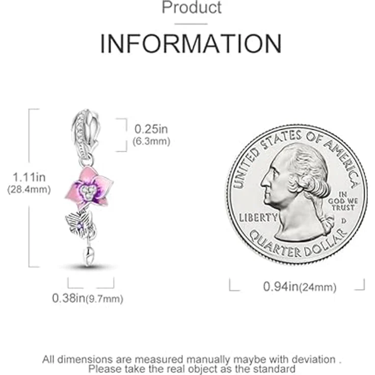 TINSLO Charm Anhänger 925 Sterling Silber, kompatibel mit Pandora Armbändern und Halsketten, Zirkonia-Steine, Geschenk für Frauen und Mädchen – Bild 5