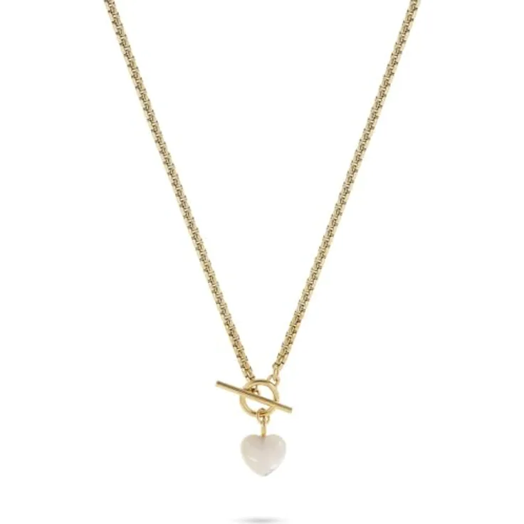 Guido Maria Kretschmer Damen-Kette Edelstahl mit Muschelkern-Perle, One Size, 89201546