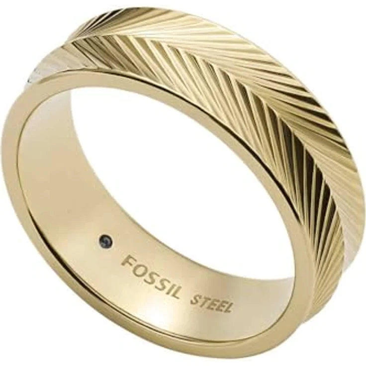 Fossil Damen Edelstahlband Ring, 6.5, goldfarben, poliert – Bild 5
