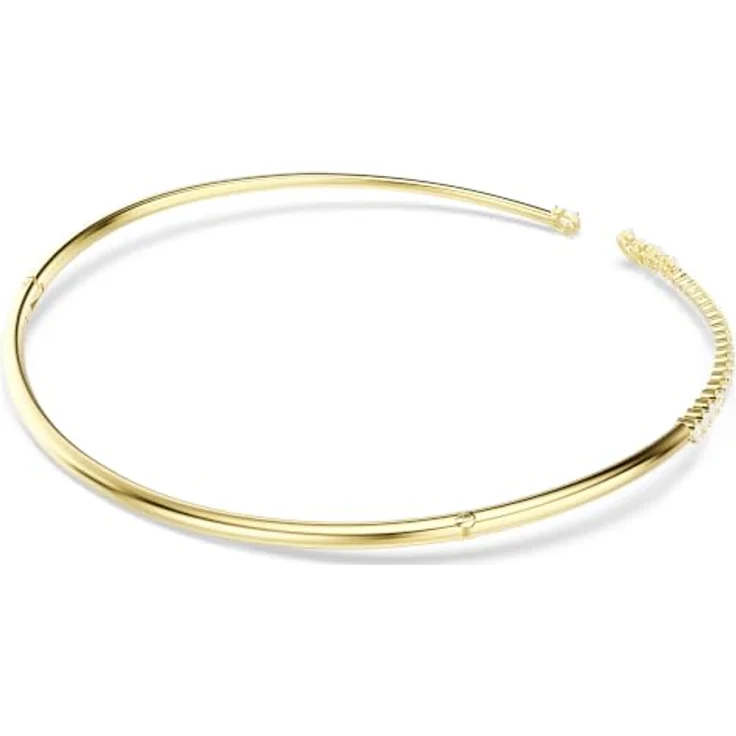 Swarovski Mesmera Halskette, gemischter Schnitt aus 18 Karat Gold-Finish, weiß, Größe L, 39.3 cm – Bild 5